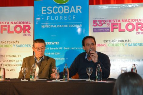 Sujarchuk destacó que “la Fiesta de la Flor debe ser un motivo de orgullo y de unión para los escobarenses”