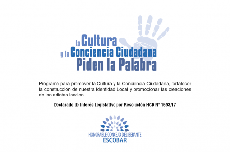 HCD: El viernes 5 de mayo se hará el primer evento en el marco del programa “La Cultura y la Conciencia Ciudadana Piden la Palabra”