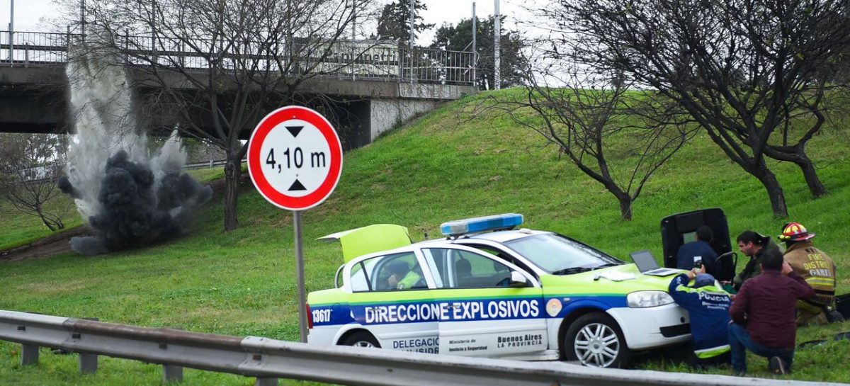 Fuerzas de seguridad desactivaron una granada encontrada debajo del puente de Garín