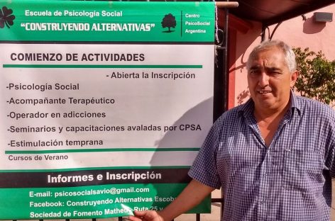 Está abierta la inscripción para la carrera de Psicología Social que se dictará en Matheu y en Maquinista Savio