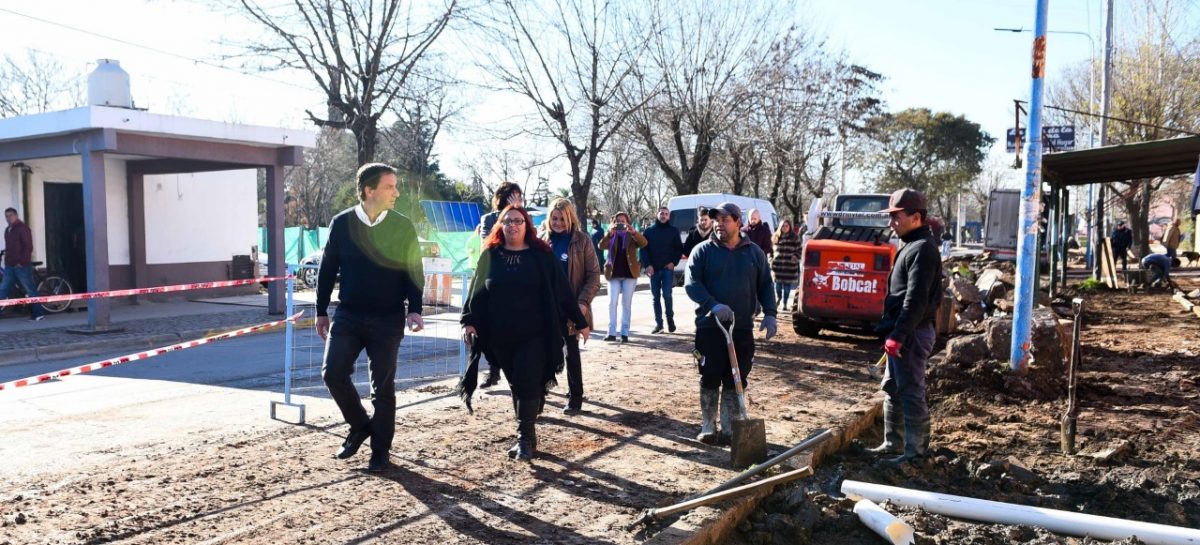 Matheu: el intendente recorrió el remodelado pasaje Marullo y supervisó el avance de las obras en el centro comercial y en el nuevo polo de salud