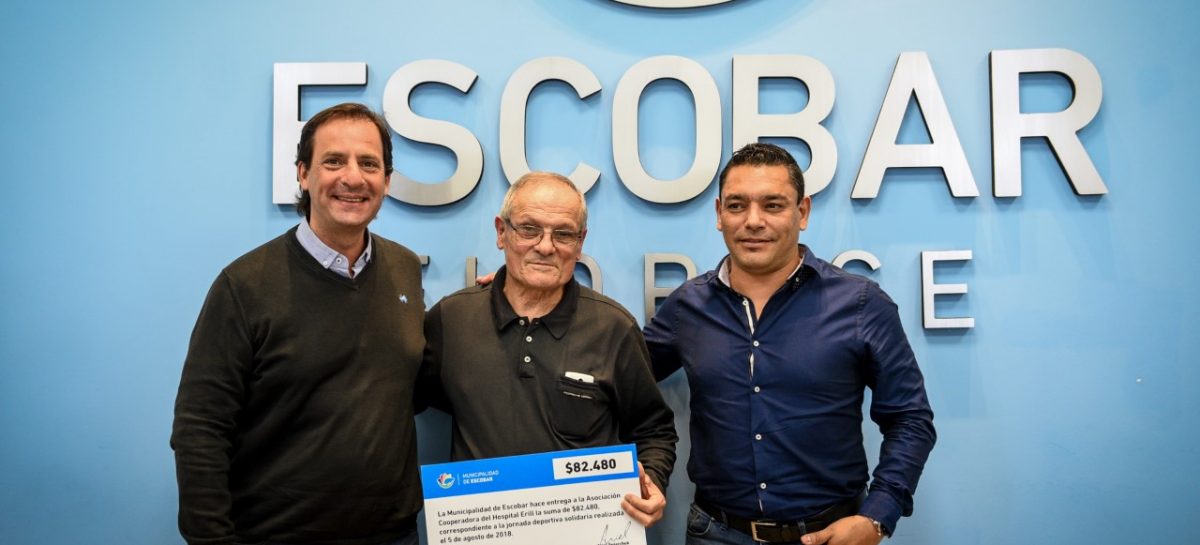 La Municipalidad de Escobar entregó un nuevo subsidio a la Asociación Cooperadora del Hospital Provincial Erill