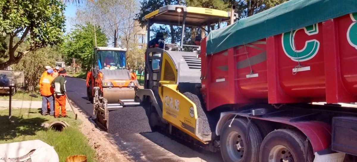 Continúan los trabajos de pavimentación ejecutados por la Municipalidad de Escobar