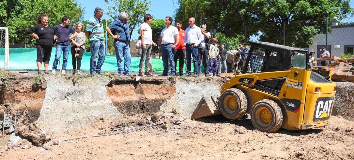 Ariel Sujarchuk supervisó las obras de la pileta semiolímpica de Ingeniero Maschwitz y del microestadio de Garín