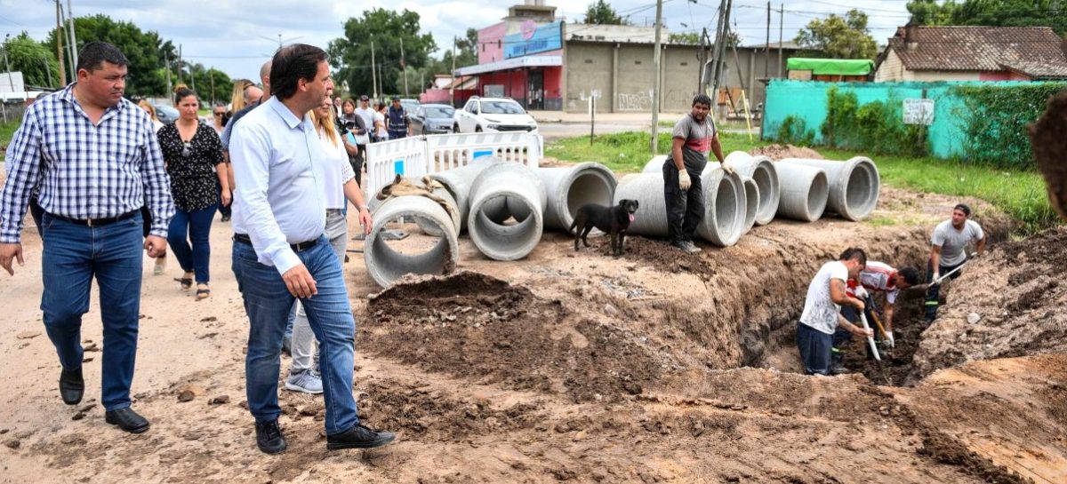 Ariel Sujarchuk recorrió obras hidráulicas que la Municipalidad realiza en Belén de Escobar y Garín