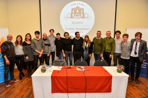 Ariel Sujarchuk y Osvaldo Laport presentaron al elenco de actores y actrices del Teatro Seminari Cine Italia