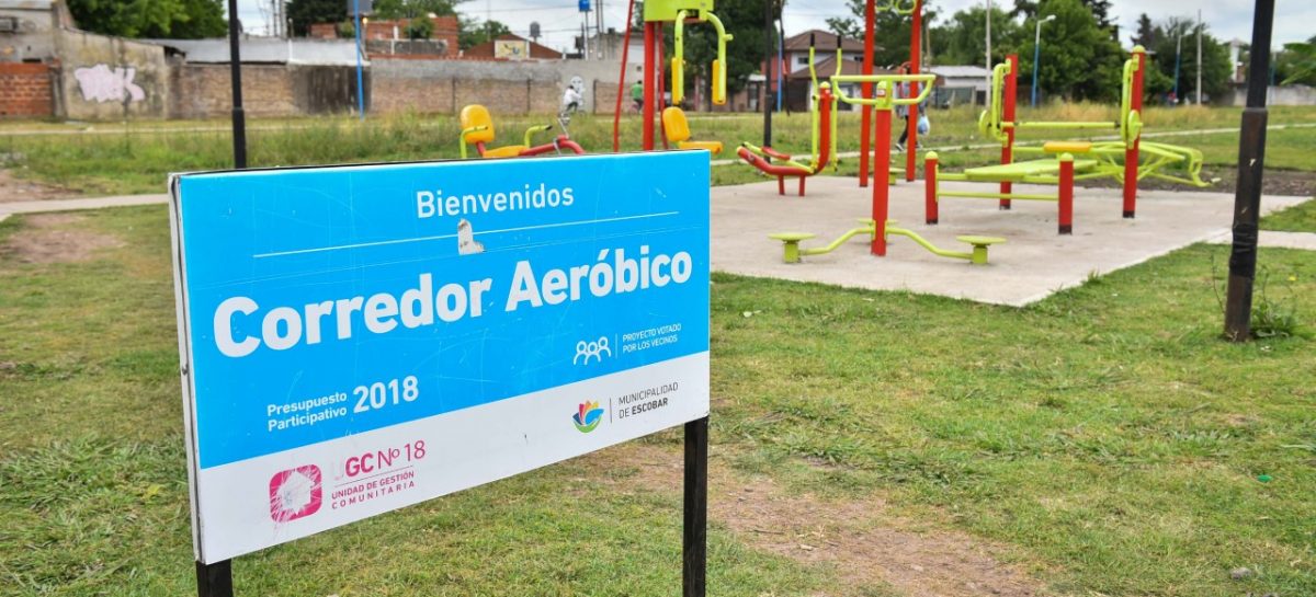 Presupuesto Participativo: la Municipalidad de Escobar avanza con obras de espacio público en Matheu, Maquinista Savio y Garín