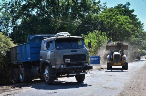 Comenzó la repavimentación de la calle Boote en la localidad de Loma Verde