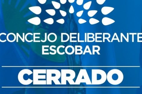 El Concejo Deliberante de Escobar permanecerá cerrado hasta el 12 de abril inclusive