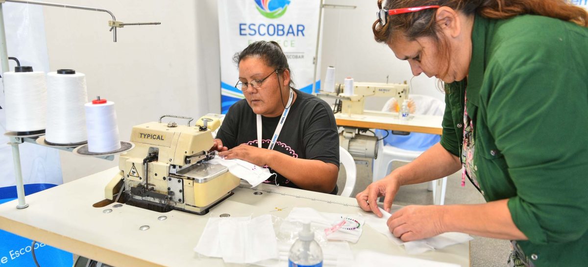 La Municipalidad de Escobar amplió la fabricación de insumos sanitarios para prevenir la expansión del coronavirus