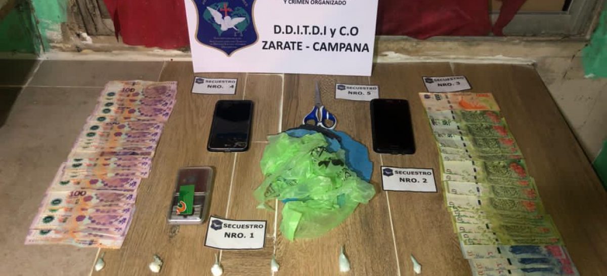 Megaoperativo contra el narcotráfico en Escobar: 920 gramos de cocaína incautada y tres detenidos