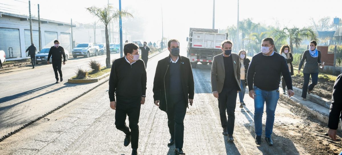 Sujarchuk, Katopodis, Arroyo y Simone recorrieron obras trascendentales para mejorar la infraestructura vial y sanitaria del partido de Escobar