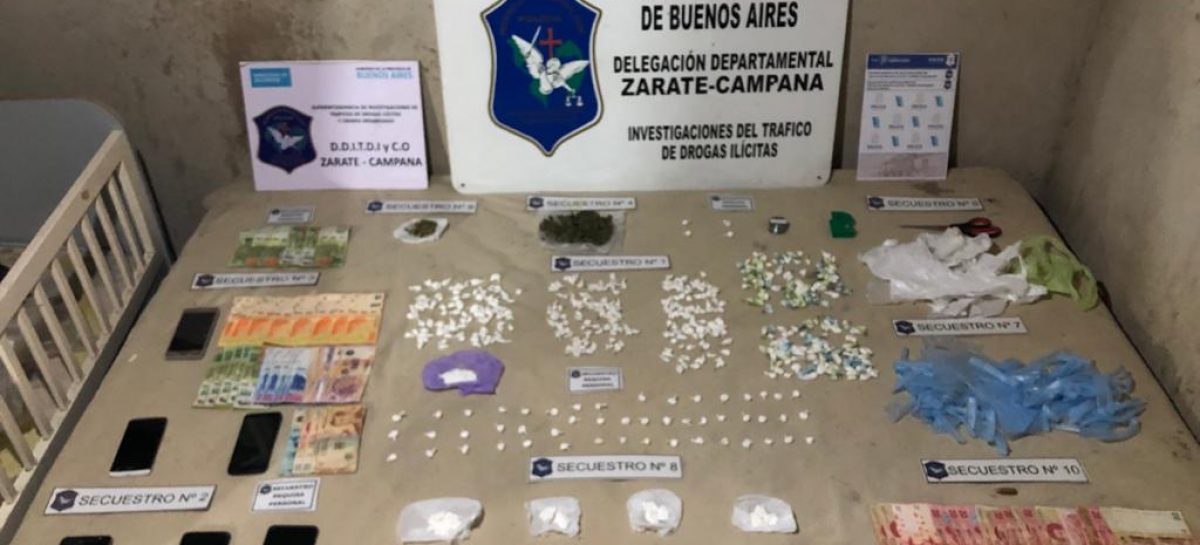 Desbaratan un búnker de droga en Garín: tres detenidos y más de 400 gramos de cocaína incautados