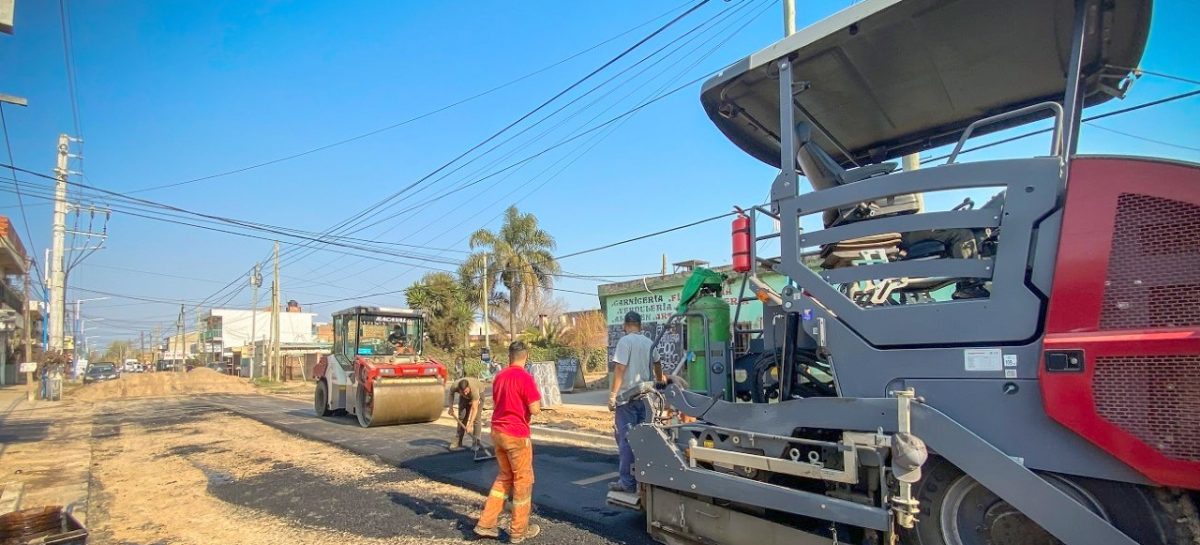 Ultiman detalles para concluir la repavimentación integral de avenida De los Inmigrantes