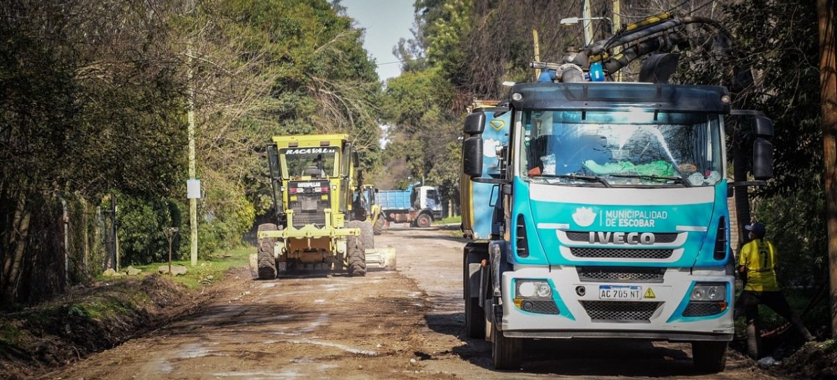 Continúan en ejecución obras de pavimentación en Belén de Escobar e Ingeniero Maschwitz
