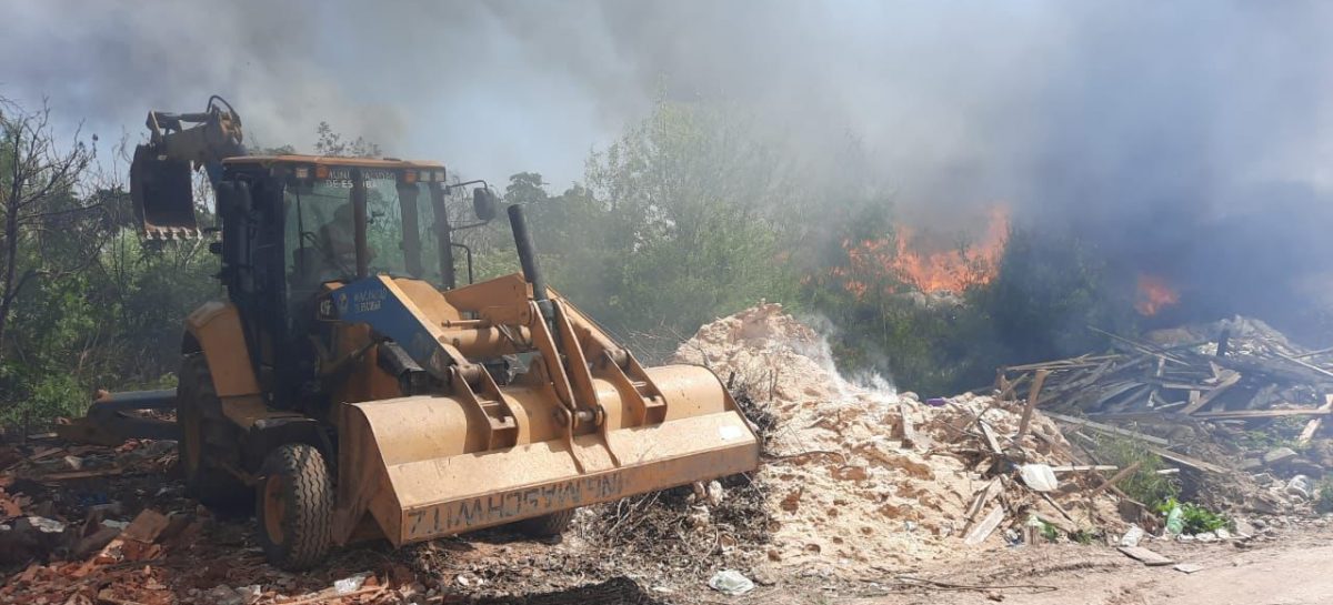 Ing. Maschwitz: clausuran un predio donde se quemaban residuos a cielo abierto