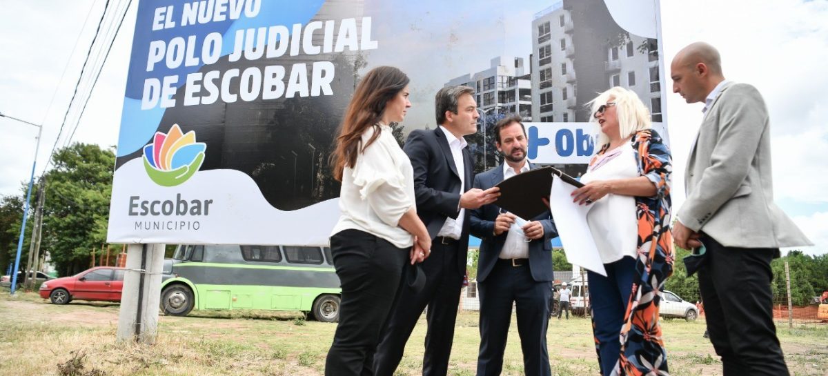 El ministro de Justicia Soria estuvo en Escobar: visitó la obra en construcción del nuevo Polo Judicial