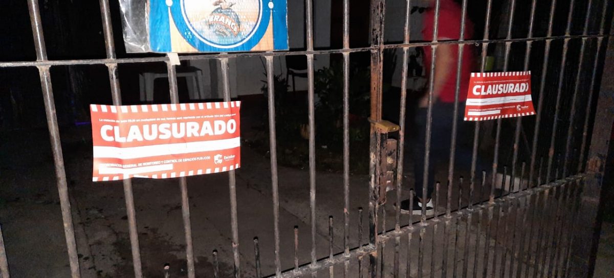En noviembre clausuraron 11 fiestas privadas y clandestinas en distintas localidades del distrito