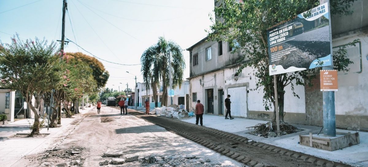 Continúan los trabajos de pavimentación y puesta en valor del espacio público en Garín y Loma Verde