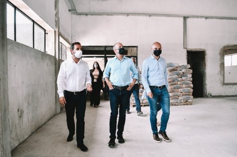 Martín Insaurralde visitó Garín y recorrió la obra en construcción de la Escuela “Carlos Fuentealba”