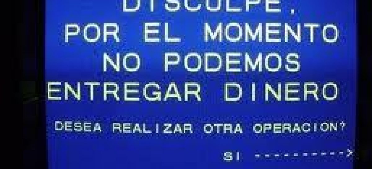 Matheu se quedó sin plata: otra vez los cajeros automáticos vacíos