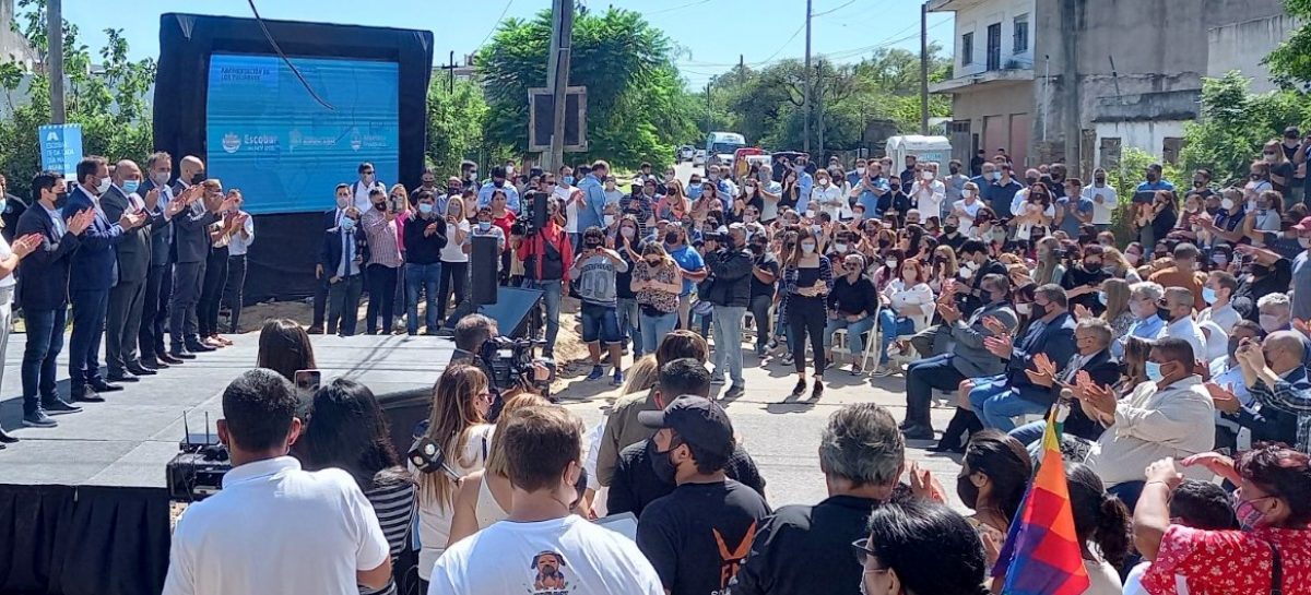 Bo. Lambertuchi: con la presencia de Manzur se inauguró la obra de pavimentación en Los Tulipanes que conecta la Ruta 25 y avenida De los Inmigrantes
