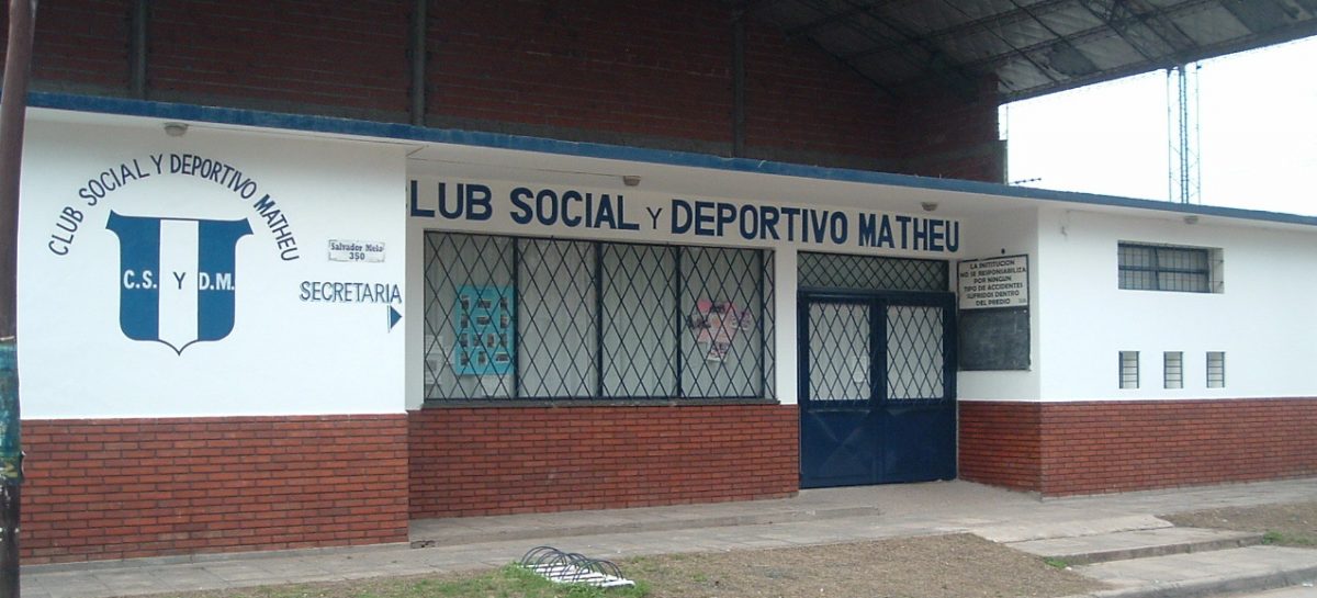 El Club Social y Deportivo Matheu convoca a la Asamblea General Ordinaria