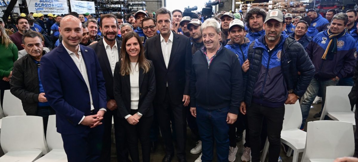 Massa eligió una empresa metalúrgica de Escobar para anunciar un refuerzo en las asignaciones familiares