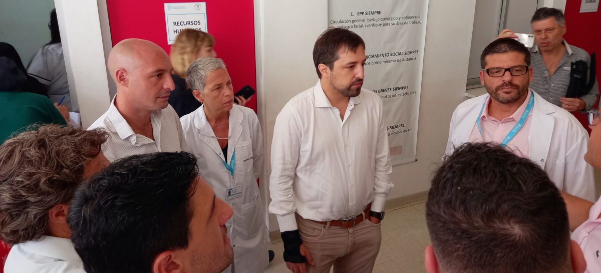 Escobar: el ministro de salud Kreplak recorrió la nueva terapia intensiva y el quirófano central del Hospital Erill