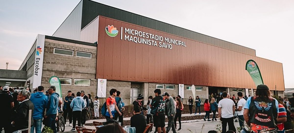 Quedó inaugurado el microestadio de Maquinista Savio