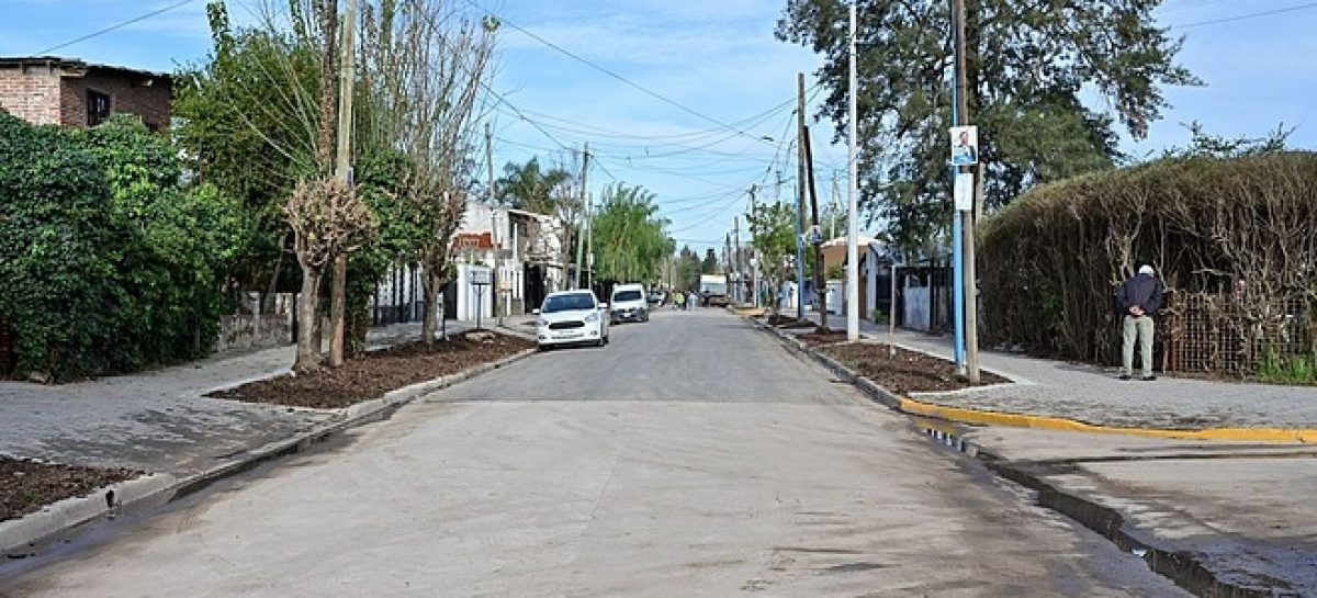 Maquinista Savio: se inauguró la puesta en valor de la calle El Jilguero