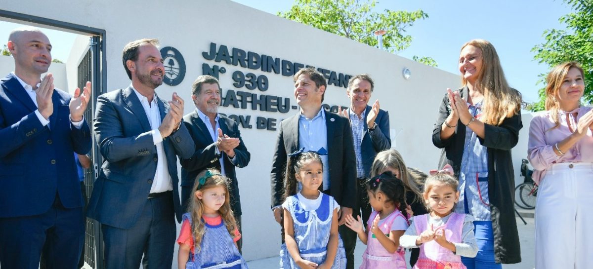 Kicillof visitó nuevamente Matheu para participar de la inauguración de un jardín de infantes y de un Centro de Atención Primaria