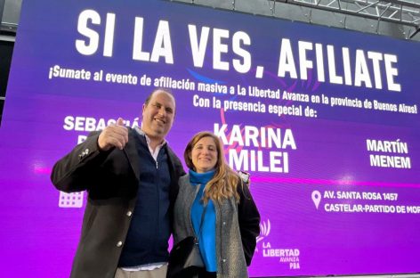 Gianfrancesco participó del masivo evento de afiliación de La Libertad Avanza