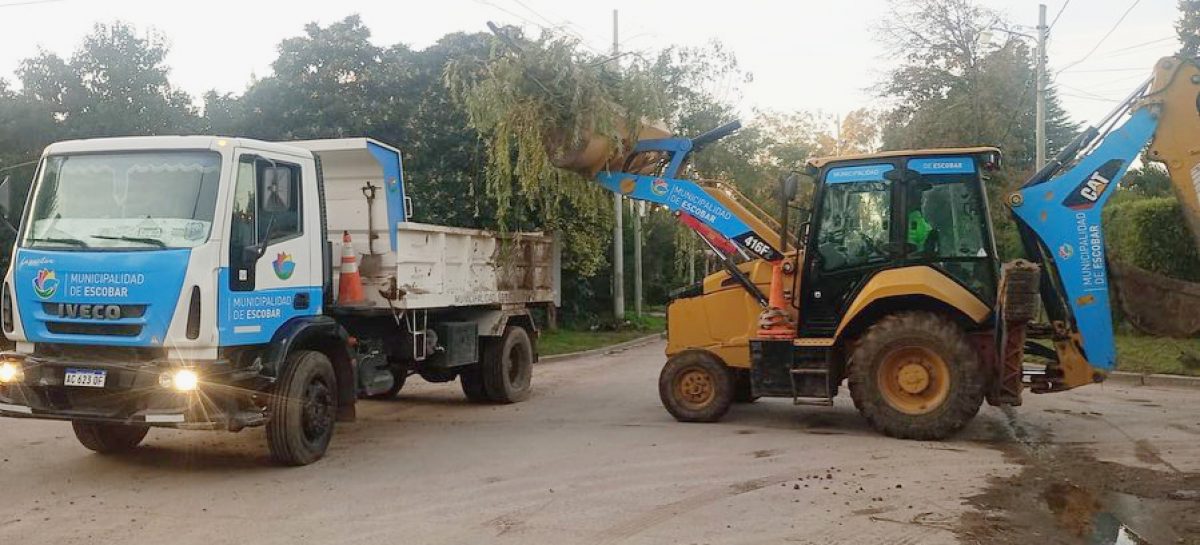 Sistema municipal de recolección de ramas para esta semana en Escobar