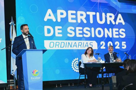 Ariel Sujarchuk abrió las sesiones del Concejo Deliberante de Escobar con un repaso de su gestión y 64 propuestas para 2025