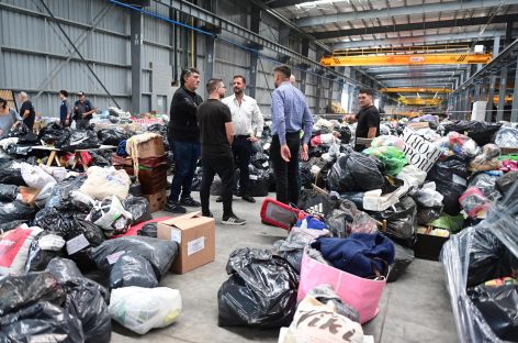 Hoy parten hacia Bahía Blanca las cinco toneladas de donaciones recibidas en Escobar