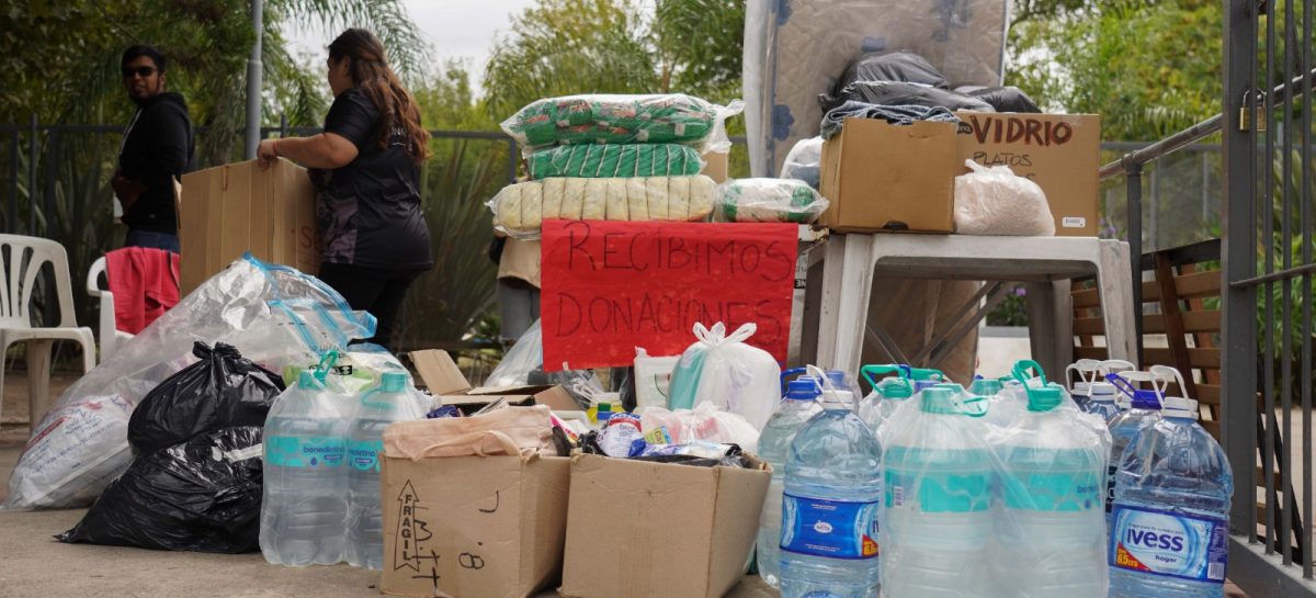 La Municipalidad de Escobar recibe donaciones para las personas afectadas por el temporal